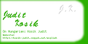 judit kosik business card